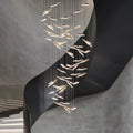 Modern minimalist gold decorbites crystal chandelier living room light