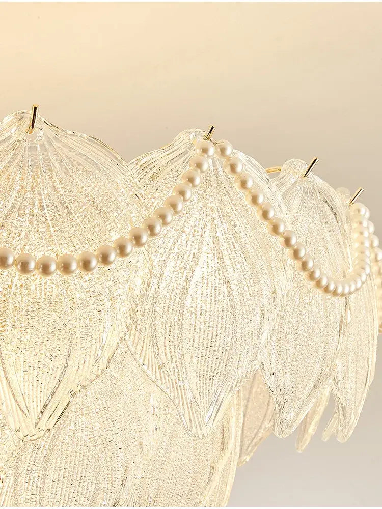 Modern gold decorbites crystal chandelier for living room glass leaf