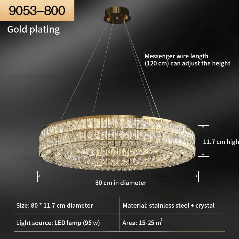 Modern luxury gold decorbites crystal chandelier for living room
