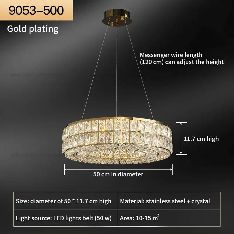 Modern luxury gold decorbites crystal chandelier for living room