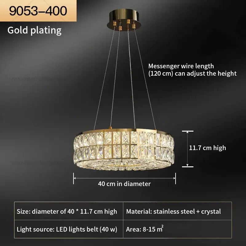 Modern luxury gold decorbites crystal chandelier for living room