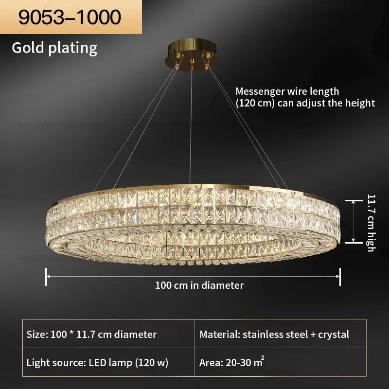Modern luxury gold decorbites crystal chandelier for living room