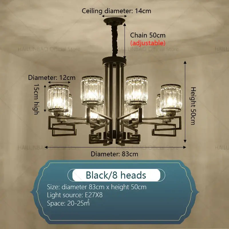 Modern gold geometric decorbites crystal chandelier living room light