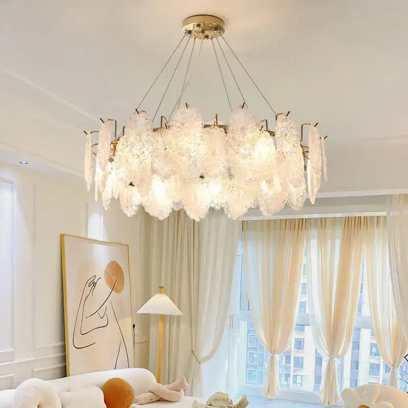 Modern white and gold decorbites crystal chandelier bedroom light