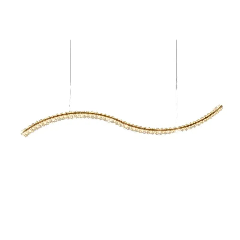 Modern gold infinity crystal chandelier pendant lamp living room