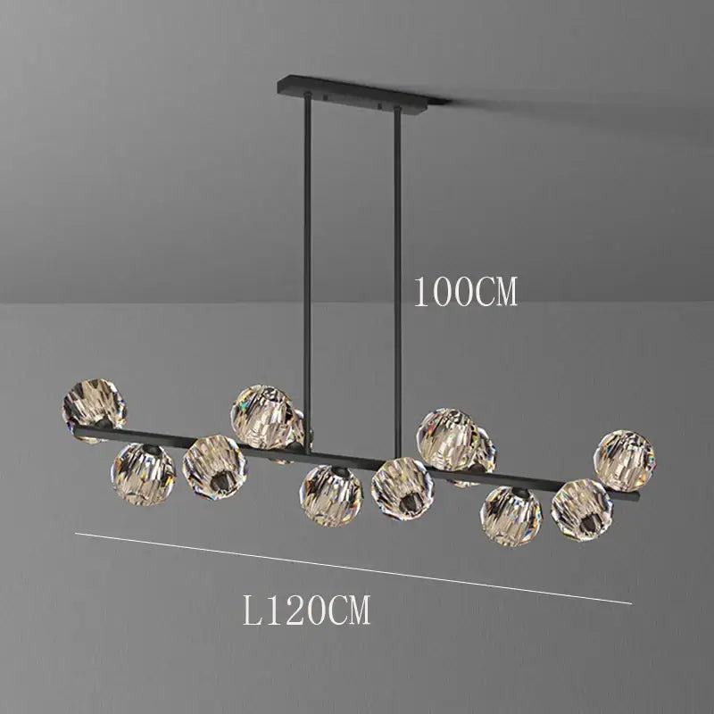 Modern gold crystal chandelier pendant light for dining room