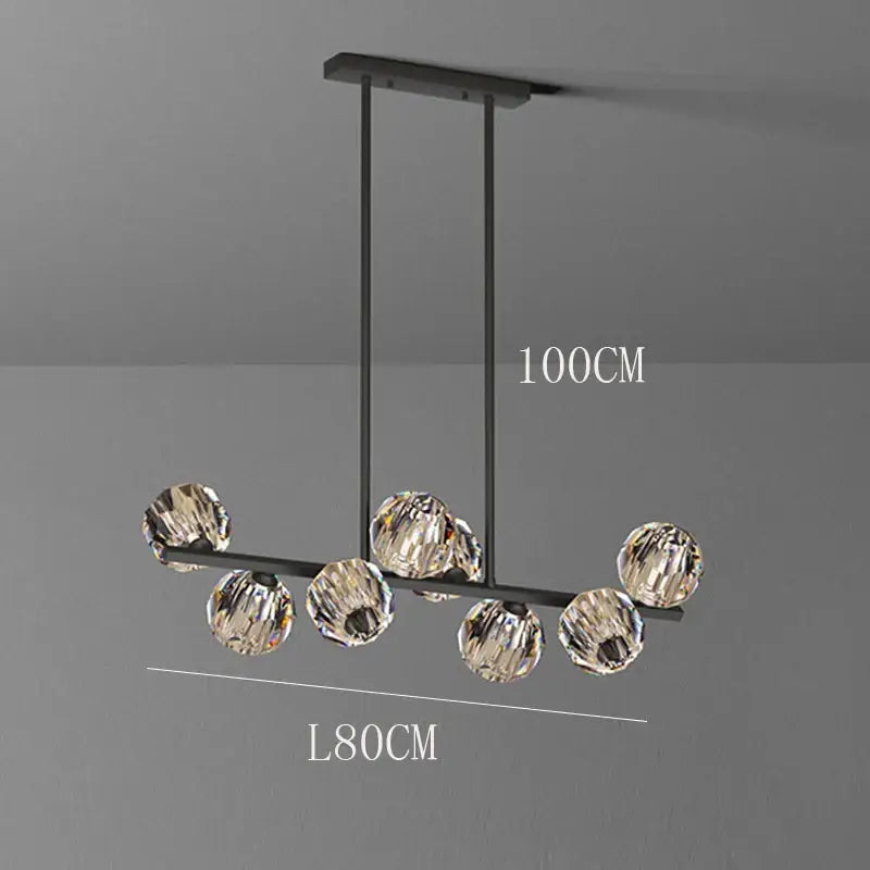 Modern gold crystal chandelier pendant light for dining room