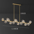 Modern gold crystal chandelier pendant light for dining room