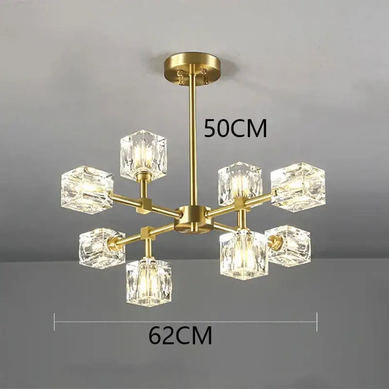 Luxury gold crystal chandelier pendant light for living room