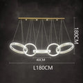 Modern interlocking crystal chandelier pendant light dining room