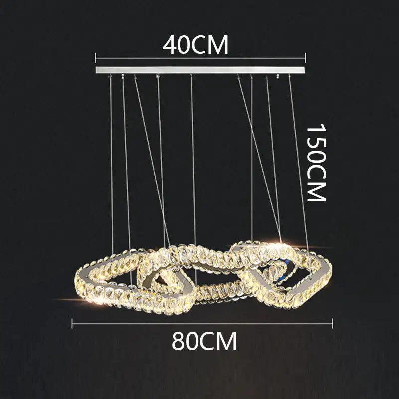 Modern gold crystal chandelier pendant light for dining room