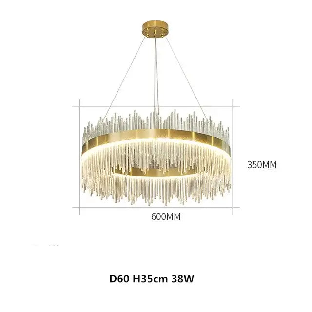 Modern gold decorbites crystal chandelier dining room pendant light