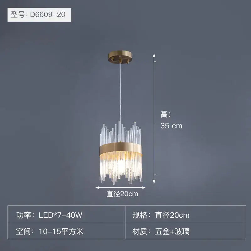 Modern gold decorbites crystal chandelier dining room pendant light