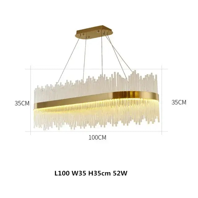Modern gold decorbites crystal chandelier dining room pendant light