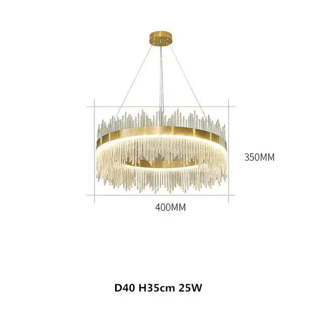 Modern gold decorbites crystal chandelier dining room pendant light