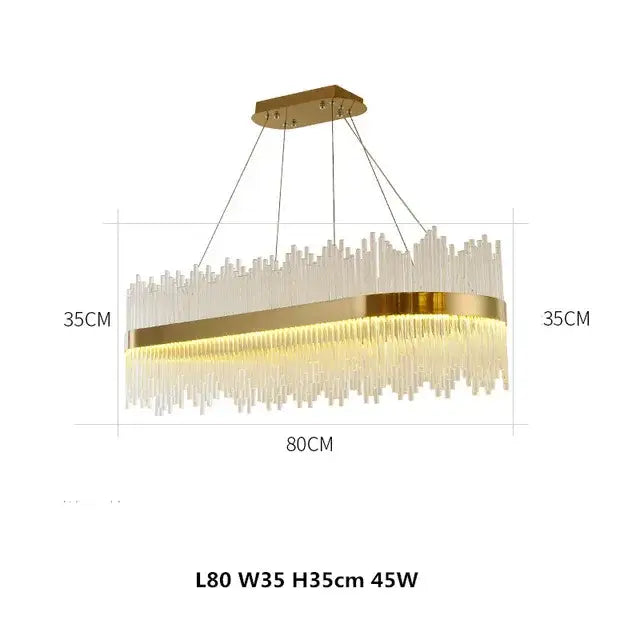 Modern gold decorbites crystal chandelier dining room pendant light