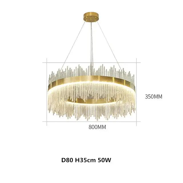 Modern gold decorbites crystal chandelier dining room pendant light