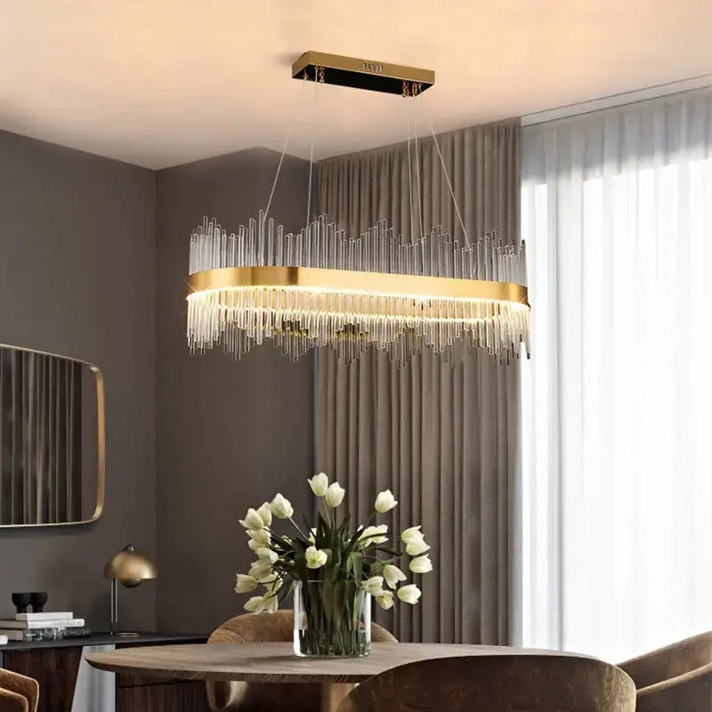 Modern gold decorbites crystal chandelier dining room pendant light