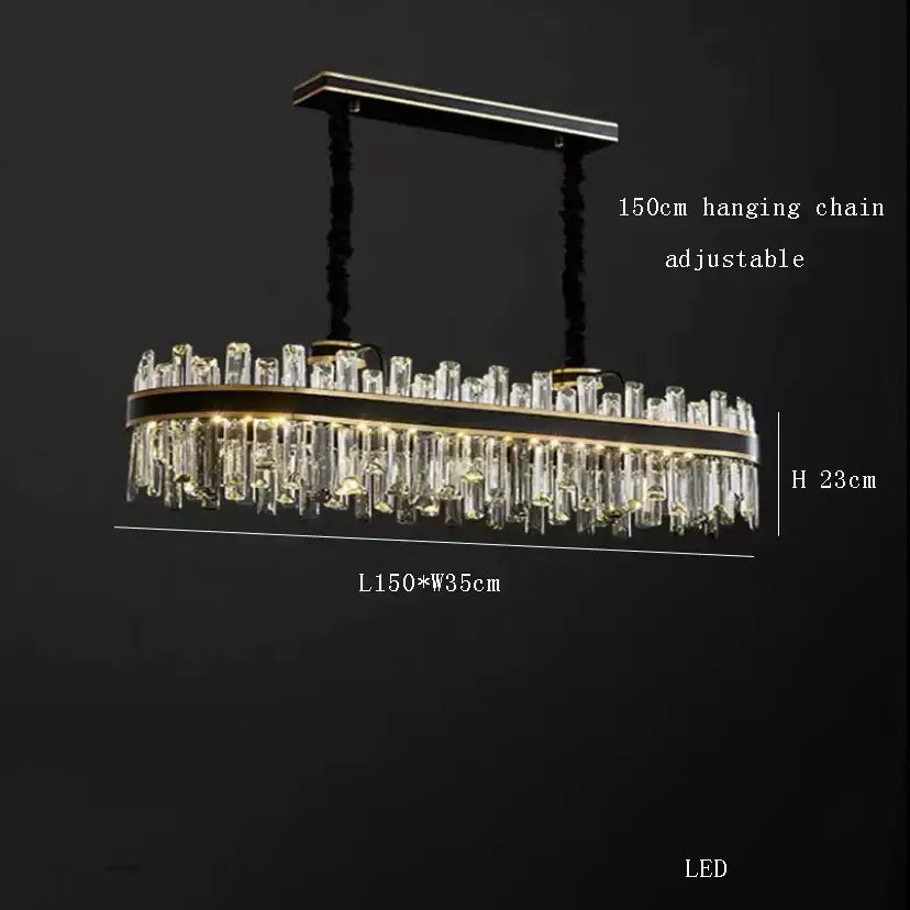 Modern black decorbites crystal chandelier for living room