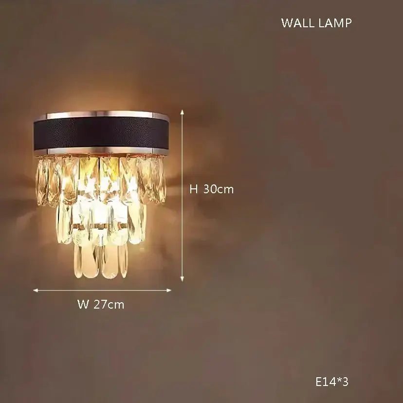 Modern black decorbites crystal chandelier for living room