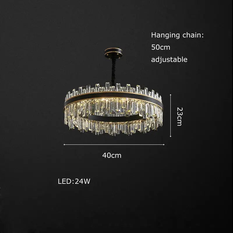 Modern black decorbites crystal chandelier for living room