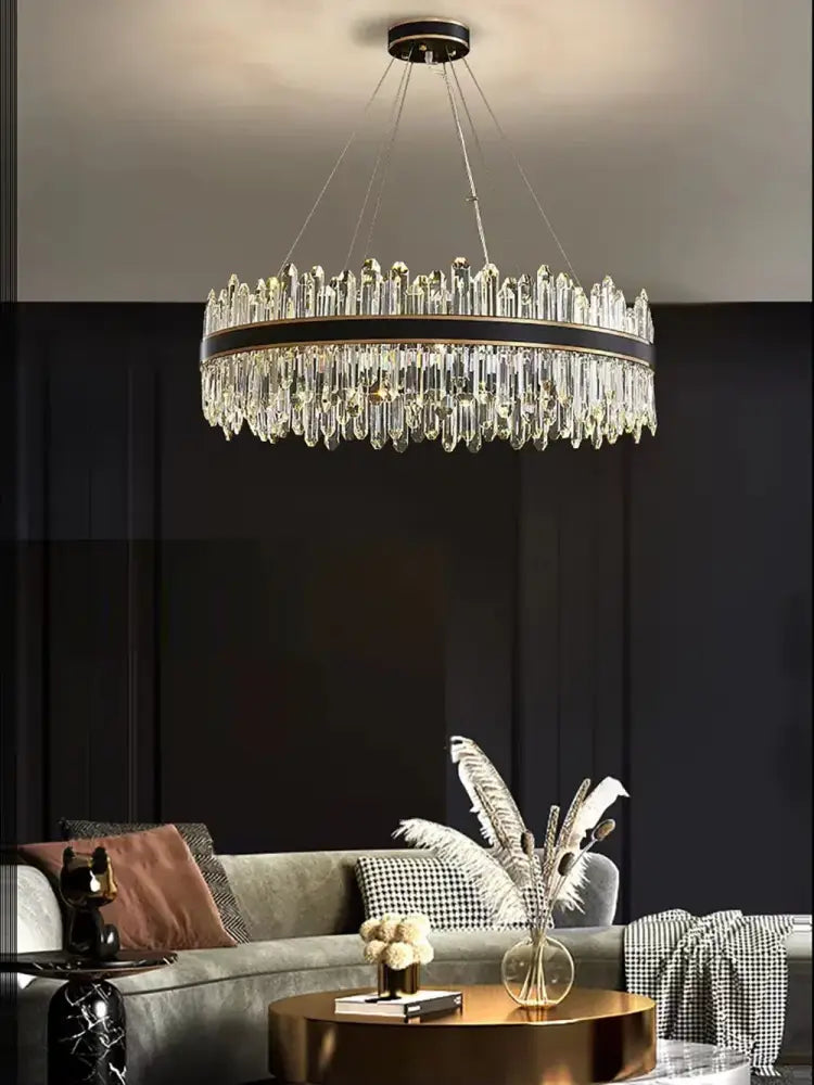 Modern black decorbites crystal chandelier for living room