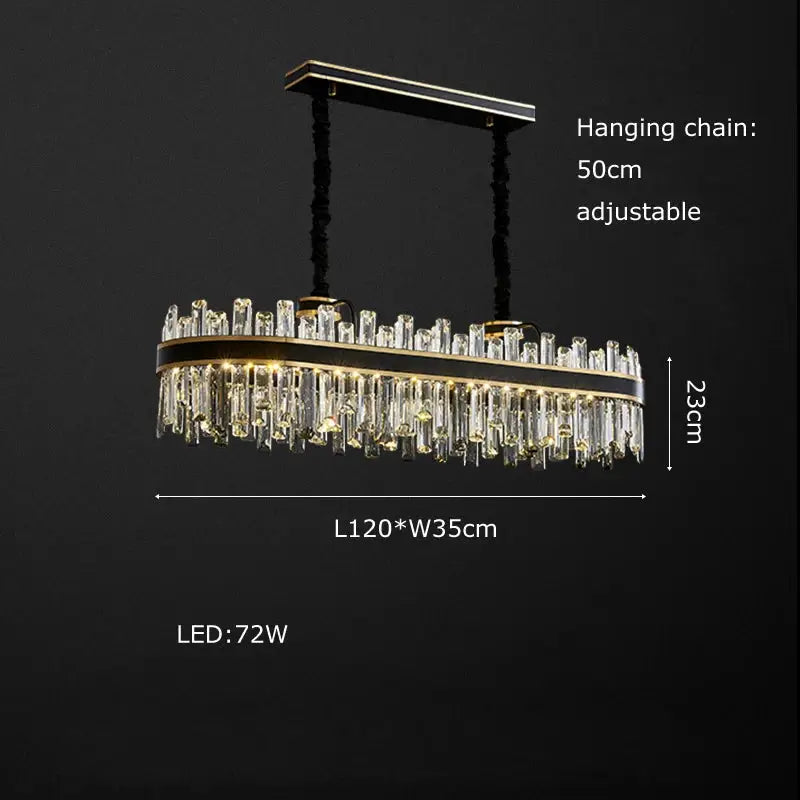 Modern black decorbites crystal chandelier for living room