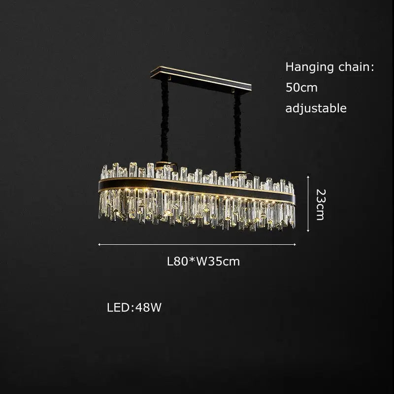 Modern black decorbites crystal chandelier for living room