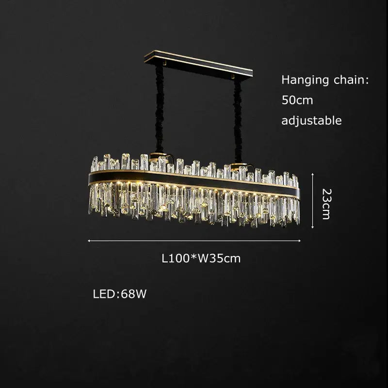Modern black decorbites crystal chandelier for living room