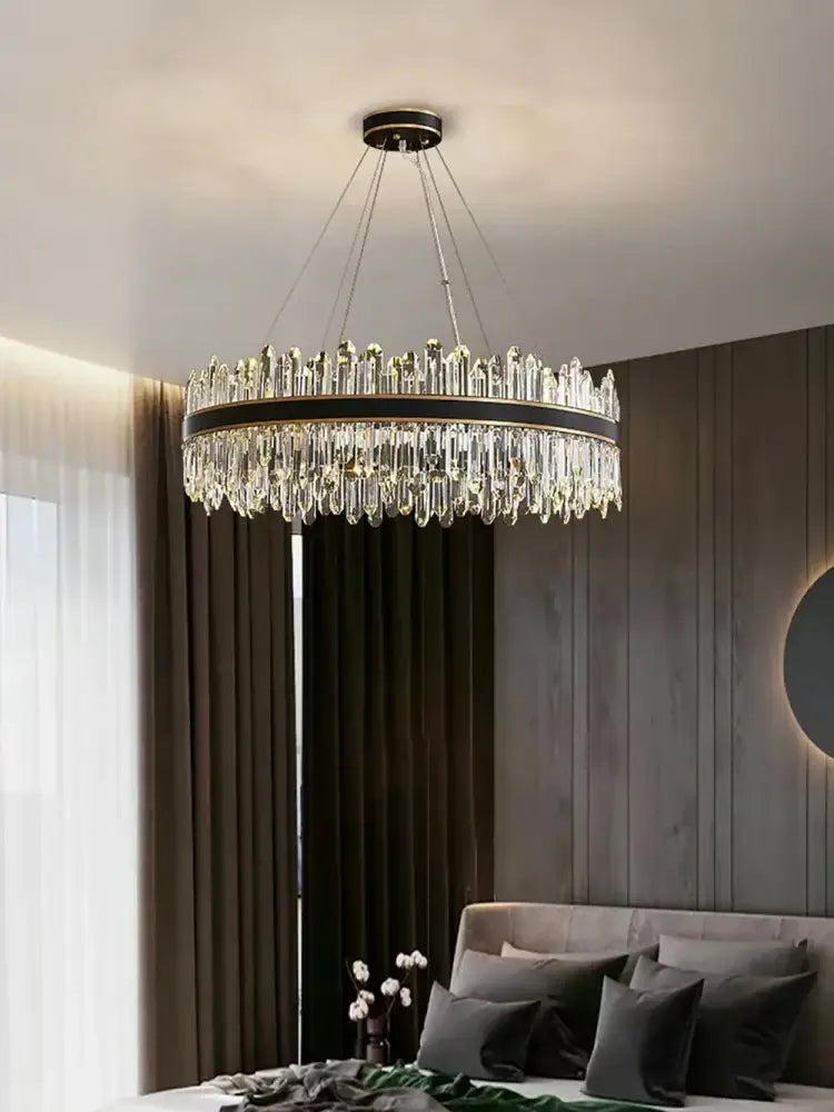 Modern black decorbites crystal chandelier for living room