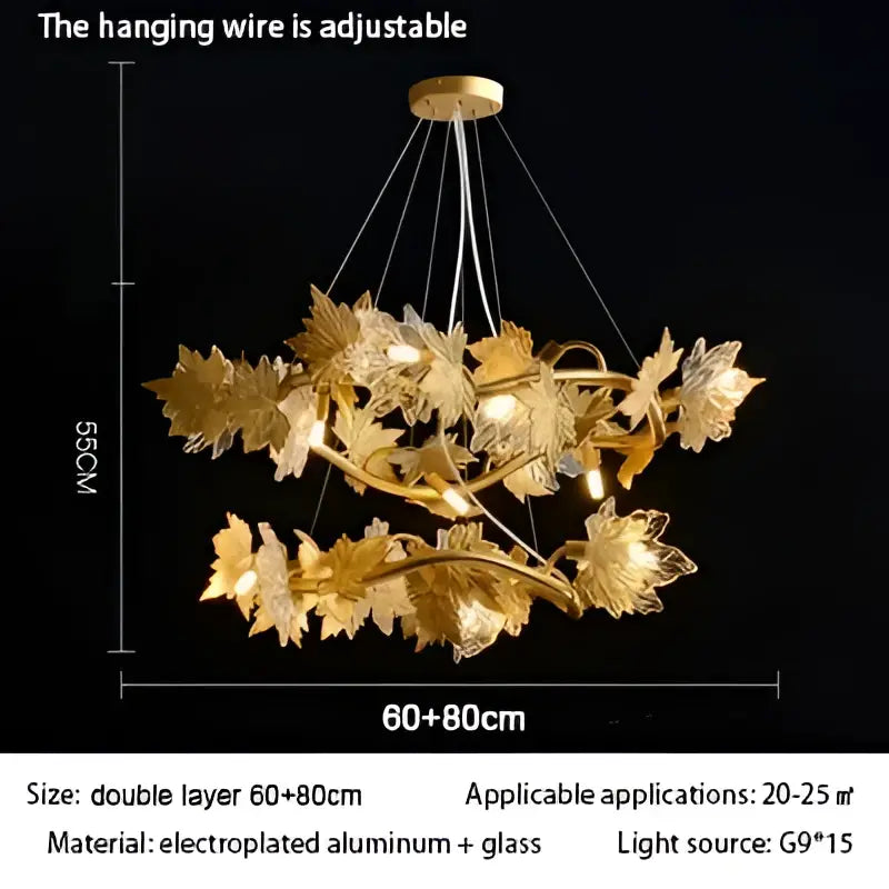 Rustic french country decorbites crystal chandelier dining room leaf design