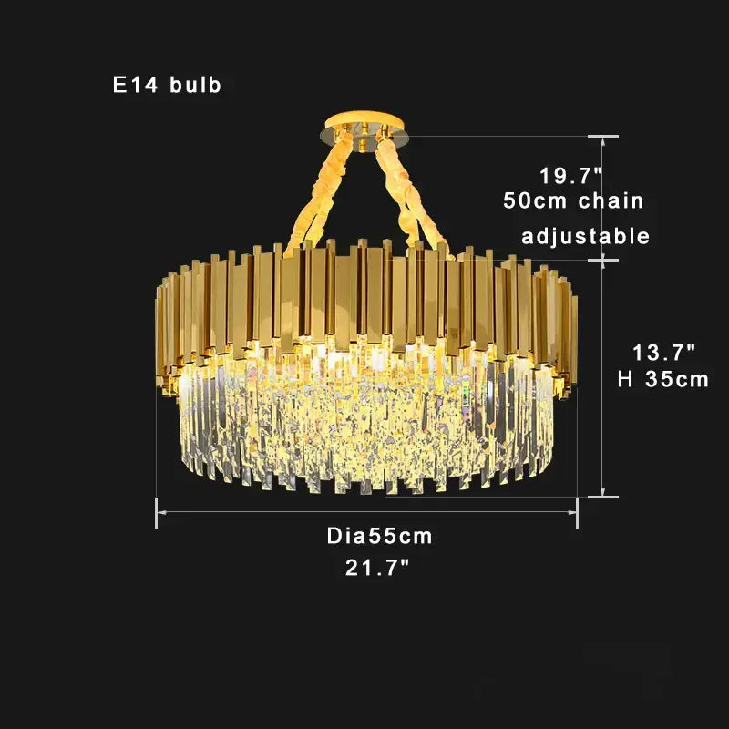 Classic gold decorbites crystal chandelier for dining room luxury light