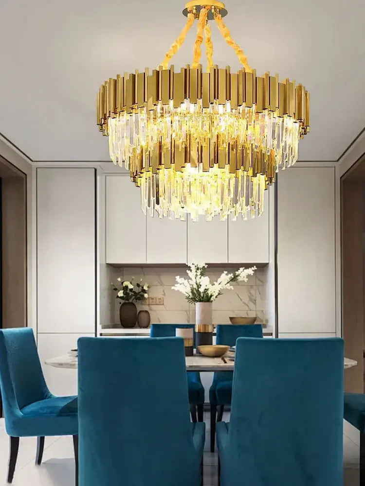 Classic gold decorbites crystal chandelier for dining room luxury light