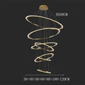 Modern golden spiral decorbites crystal chandelier living room light