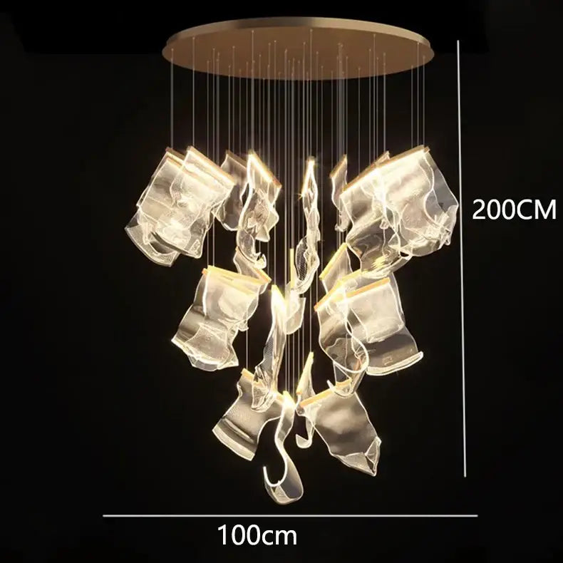 Modern sculptural glass decorbites crystal chandelier living room light