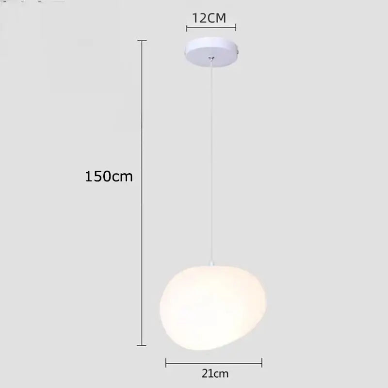 Minimalist white spherical crystal chandelier stair pendant lamp living room