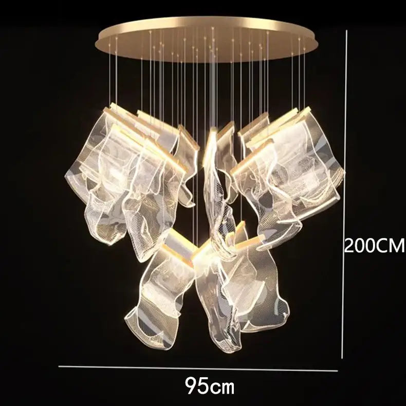 Modern sculptural glass decorbites crystal chandelier living room light