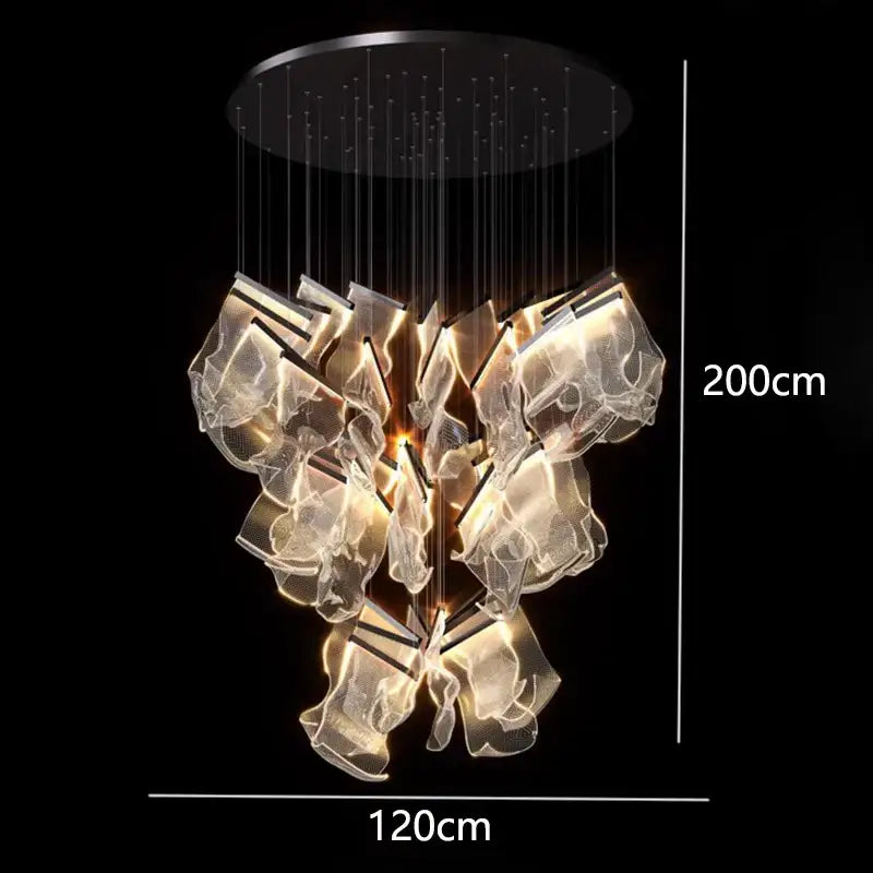 Modern sculptural glass decorbites crystal chandelier living room light