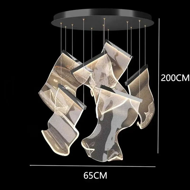 Modern sculptural glass decorbites crystal chandelier living room light