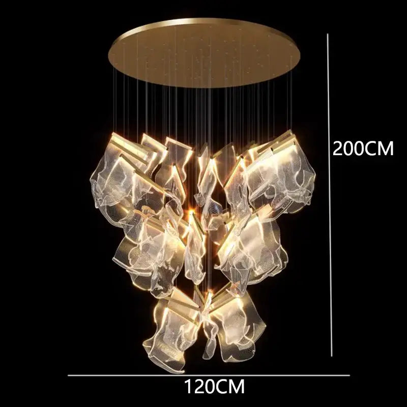Modern sculptural glass decorbites crystal chandelier living room light