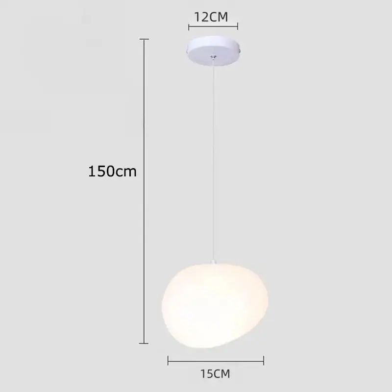 Minimalist white spherical crystal chandelier stair pendant lamp living room