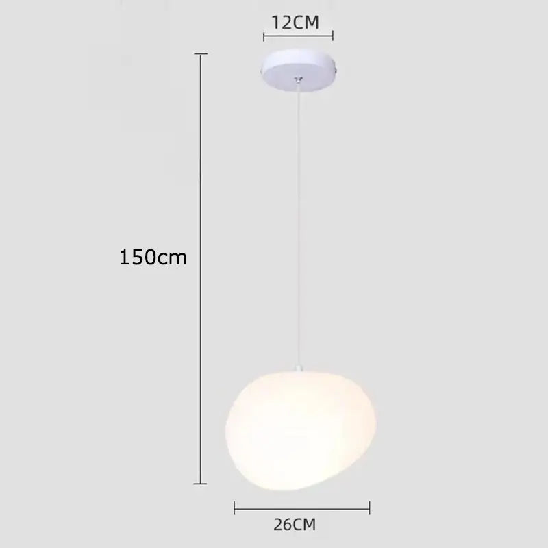 Minimalist white spherical crystal chandelier stair pendant lamp living room