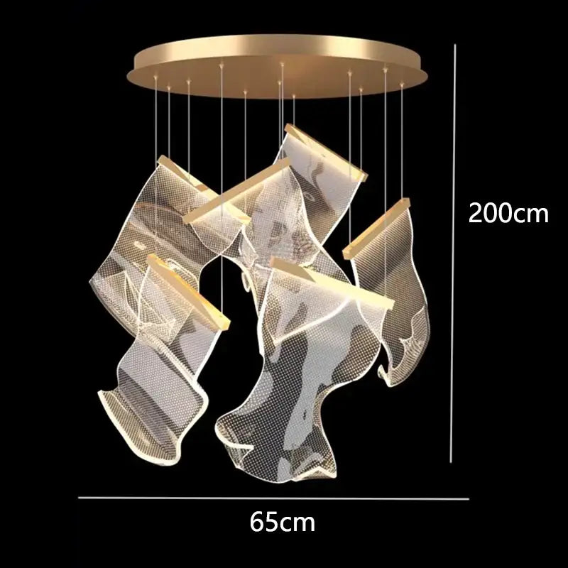 Modern sculptural glass decorbites crystal chandelier living room light