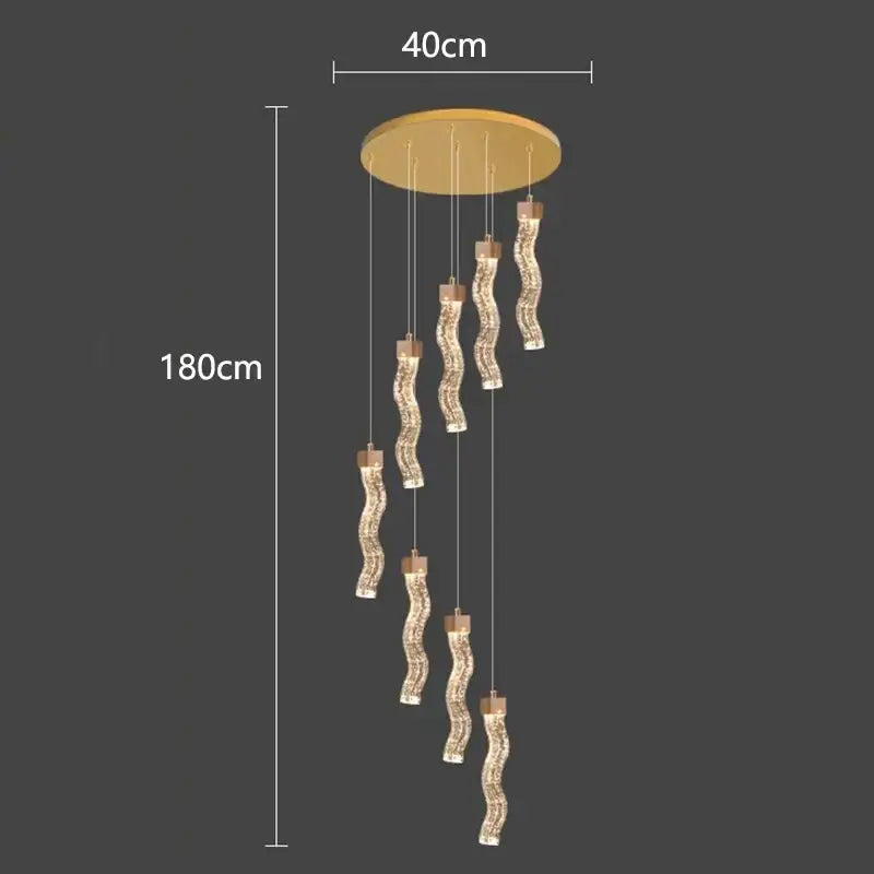 Modern gold decorbites crystal chandelier living room pendant lamp