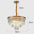 Modern gold crystal chandelier stair pendant light – living room