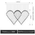 Modern interlocking heart crystal chandelier table lamp set bedroom