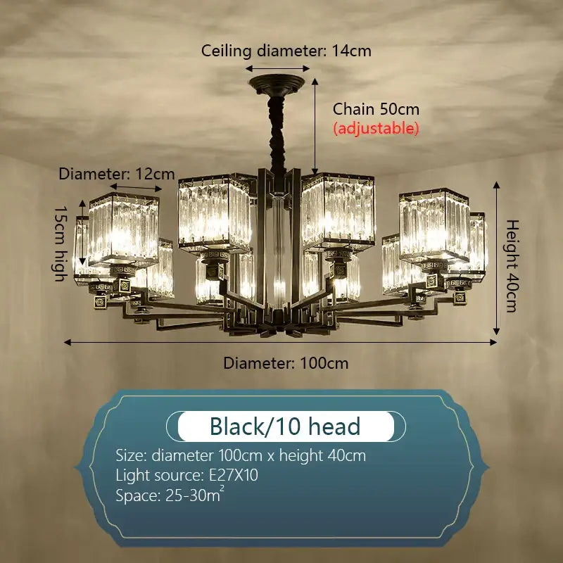 Modern bronze decorbites crystal chandelier living room lighting