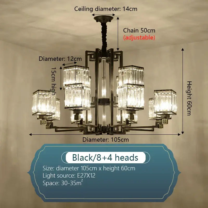 Modern bronze decorbites crystal chandelier living room lighting