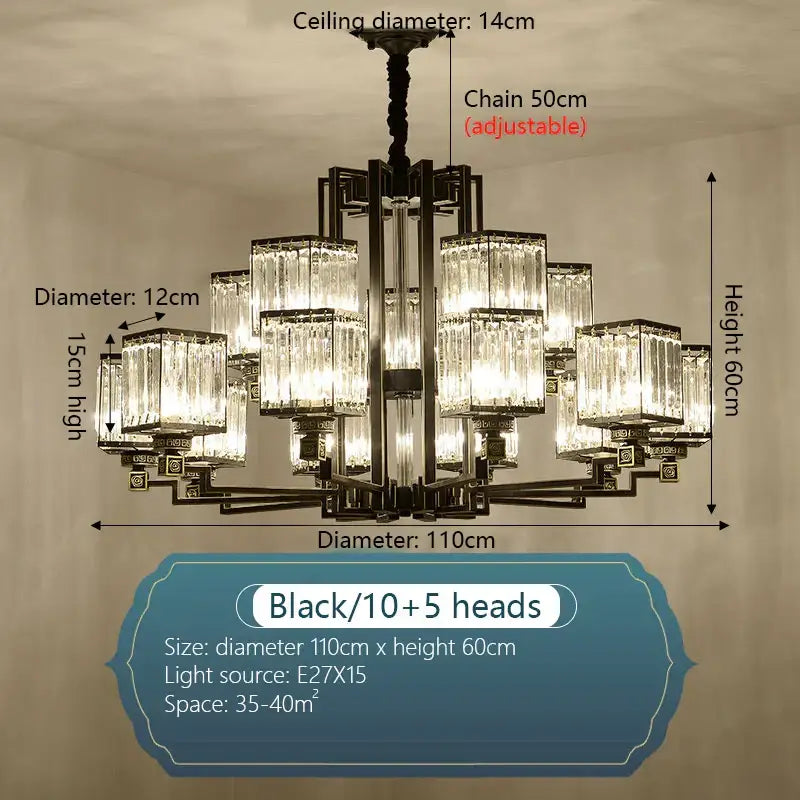 Modern bronze decorbites crystal chandelier living room lighting