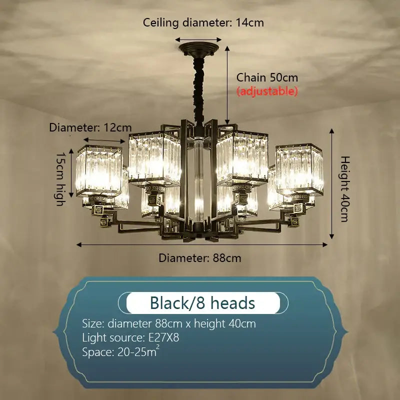 Modern bronze decorbites crystal chandelier living room lighting